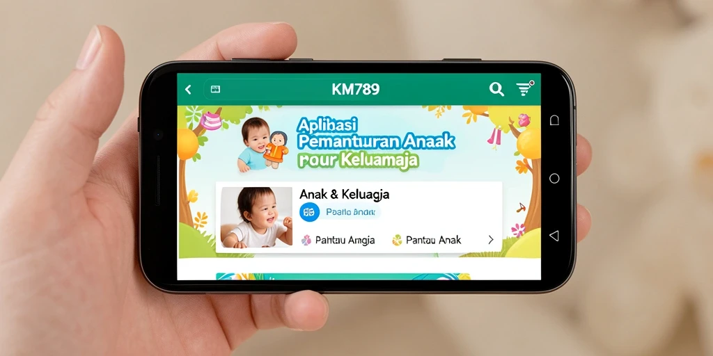 Antarmuka pengguna KM789 yang intuitif untuk pemantauan anak.
