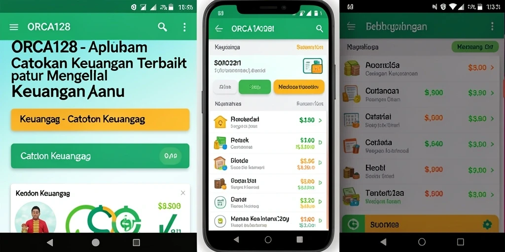 Antarmuka aplikasi ORCA128 yang mudah digunakan untuk Catatan Keuangan.