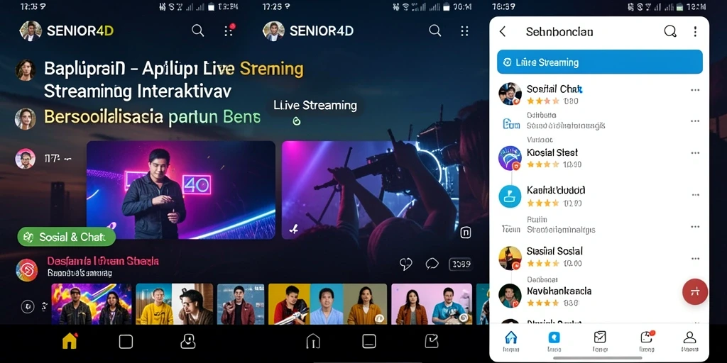 Tampilan antarmuka SENIOR4D yang interaktif dan menarik.
