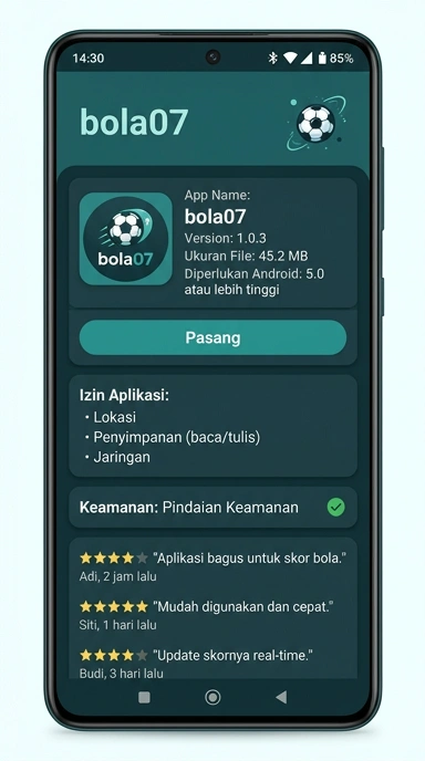 Bola07: Panduan Unduh dan Instal APK untuk Android